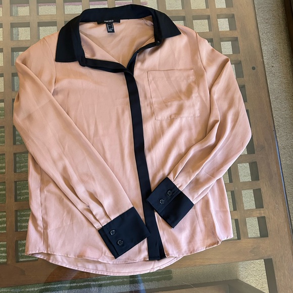 Forever 21 Black and Pink Blouse - Picture 2 of 5